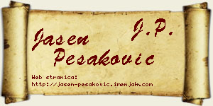 Jasen Pešaković vizit kartica